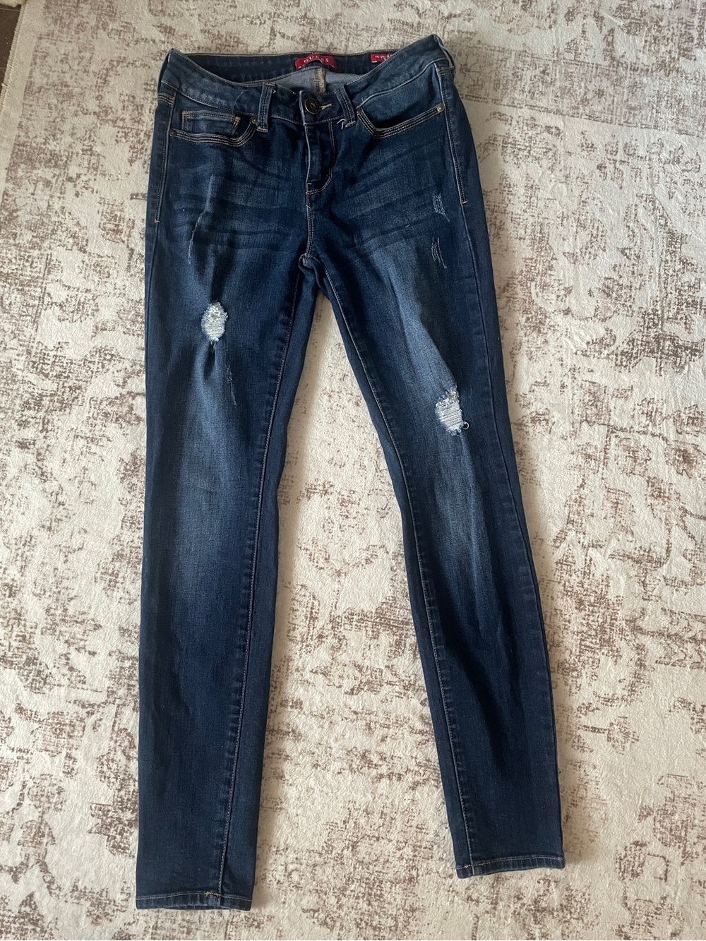 Guess Dark Wash Distressed Women's Jeans - Sienna Curvy Fit - size 29